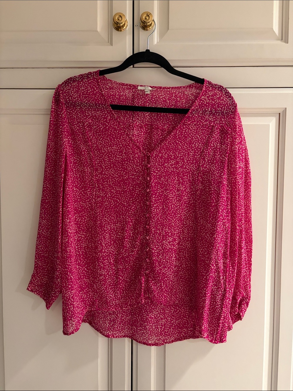 Joie - Fuchsia Speckled Blouse